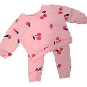 TEA Collection Cherry Toss Long Sleeve Cotton Pant Baby Outfit 9-12M